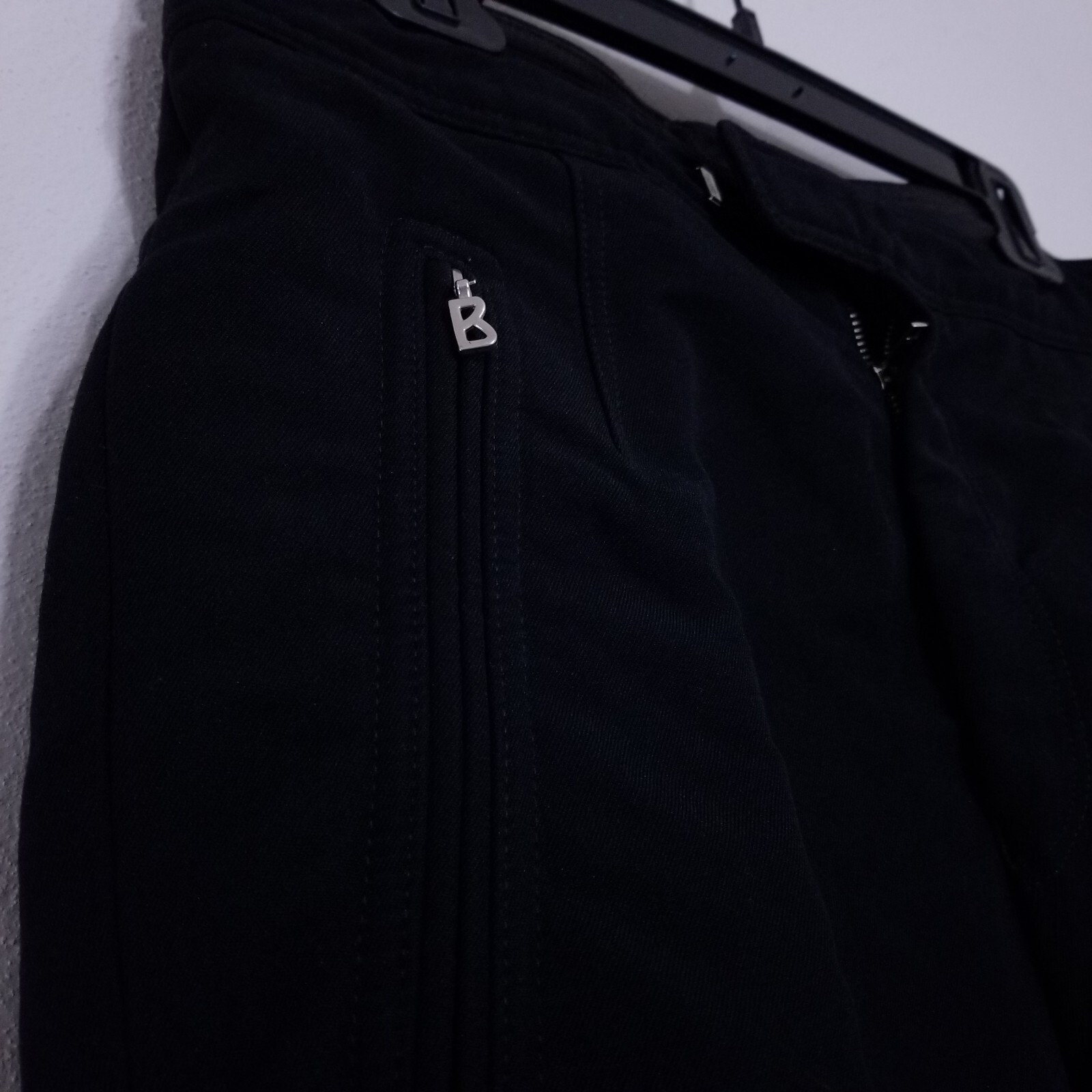 SALOMON Bogner Pantaloni Sci Neri Inverno Neve Snowboard Sport Staffe Cerniera 32