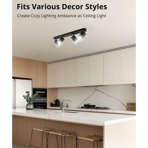 4 Way Ceiling Spot Light Fitting LED GU10 Adjustable Spotlight No Bulbs Kitchen - Picture 5 of 14