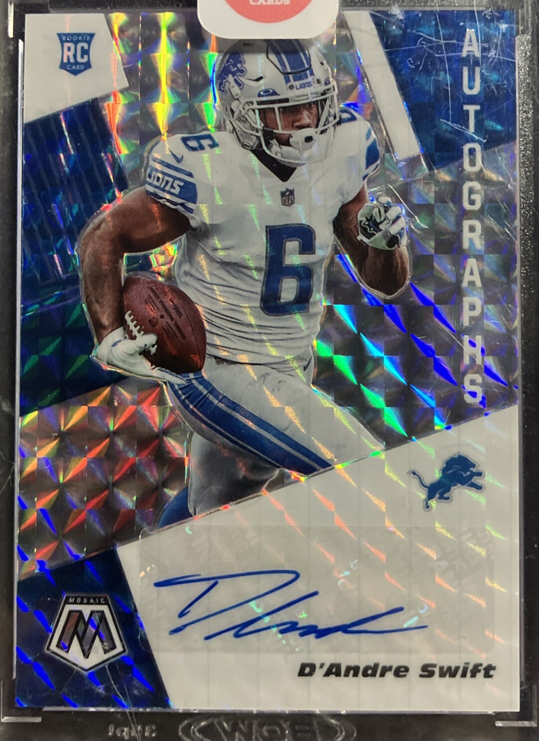 D'Andre Swift Panini Mosaic Rookie Autographs Mosaic #RA15 Base