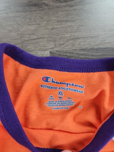 Clemson Tigers Football Shirt Size XL Orange Youth Boys Champion Short Sleeve - Picture 5 of 10