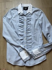 Dolce & Gabbana Women Fitted Dress shirt & Blouse Stripped With Ruffles Size 38