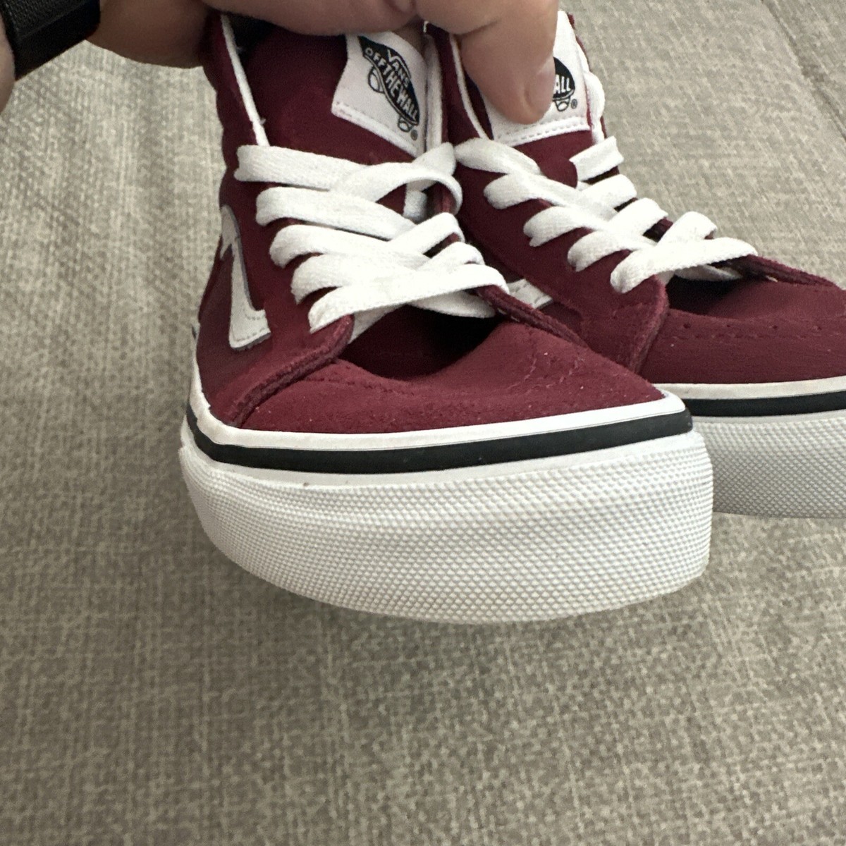 VANS Sk8 Hi Lite Zips Port Royal Wine Burgundy Classic High Top
