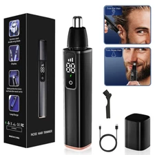 New Ear and Nose Hair Trimmer USB Rechargeable with LED Display Nose Trimmer