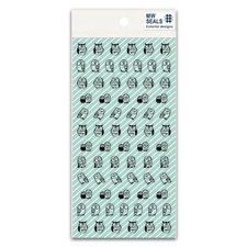 CLEAR OWL STICKERS Craft Kids Scrapbook Vinyl Sticker Sheet Animal Bird Kawaii