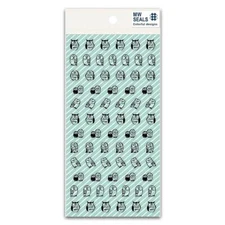 CLEAR OWL STICKERS Craft Kids Scrapbook Vinyl Sticker Sheet Animal Bird Kawaii