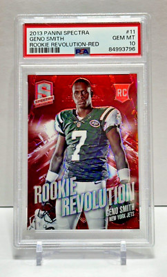 Geno Smith Rookie Revolution Red Prizm Rookie Card /25 PSA 10 Spectra 2013 Pop 1
