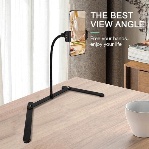 Adjustable Foldable Phone Stand for Desk - Perfect for Live Streaming & Teaching - Photo 6 sur 12