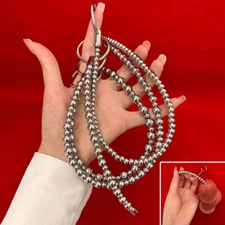 Male E-stim Shock Stainless Steel Urethral Plug Dilator Stretcher Sounding Beads