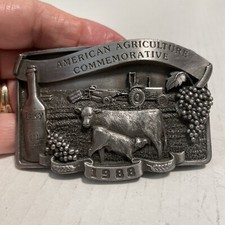 American Agricultural Commemorative Belt Buckle 256/5000 AMERICAN FARMING 1988