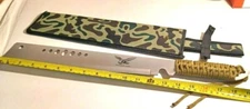 MACHETE 19" FULL TANG CORD WRAPPED HANDLE STEEL BLADE 13.75", WITH SHEATH