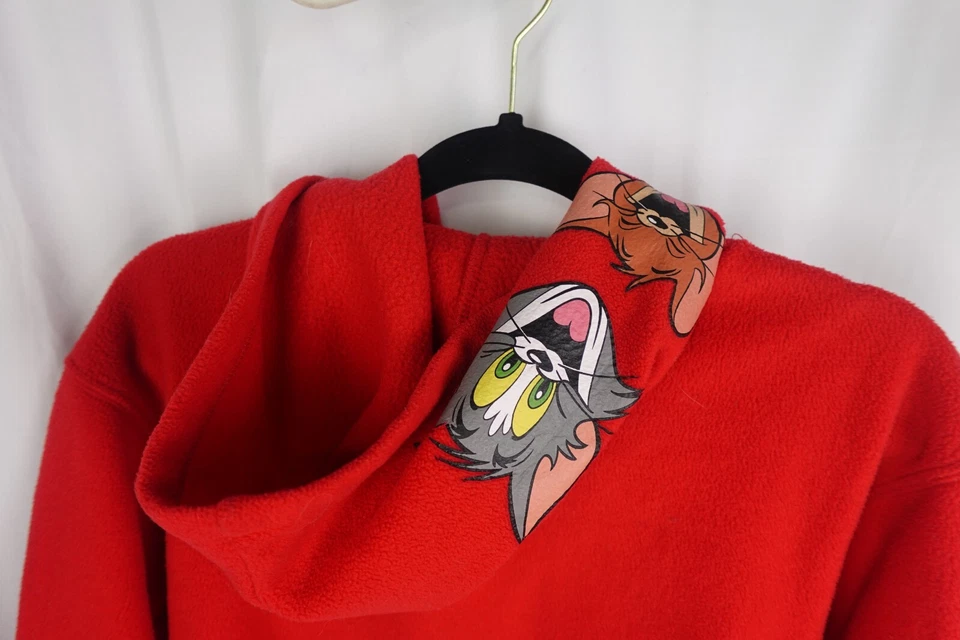Tom & Jerry Hoodie Youth S Red Unisex Official Cartoon Graphic Sweatshirt - Image 4 of 4