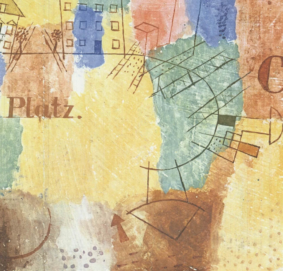PAUL KLEE The L-Square En Construcción 15.75" x 19.75" Litografía Offset 1990 Foto 4 de 4
