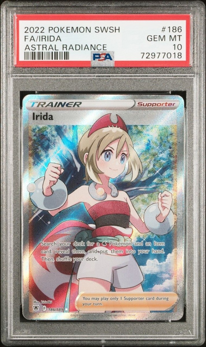 PSA 10 Gem Mint Irida Full Art 186/189 Pokémon Astral PSA 10 Gem Mint Irida Full Art 186/189 Pokémon Astral