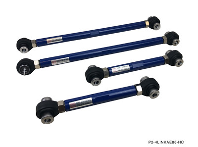 P2M Phase 2 Adjustable 4pc Rear Links Corolla AE86 GTS SR5 Trueno Levin 85-87