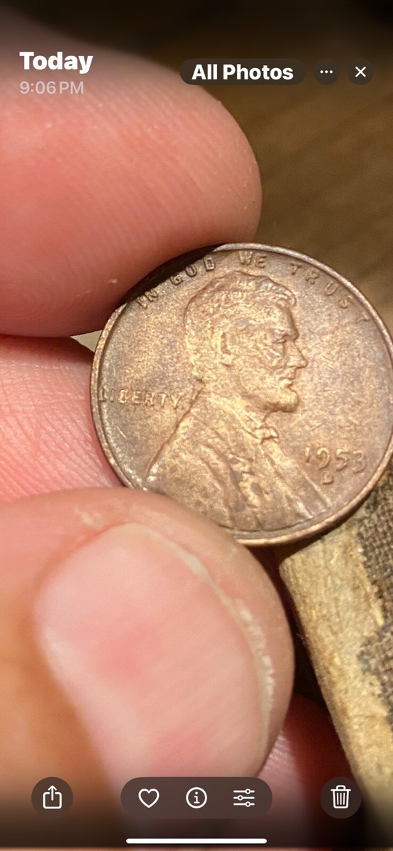 1953 Lincoln Wheat Penny D Mint Mark Error Coin L On The Rim