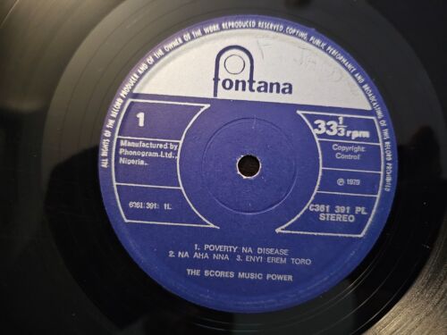 Scores Music Power "Those Born In Evil Must Die With Evil" Soukous LP Fontana - Picture 2 of 3