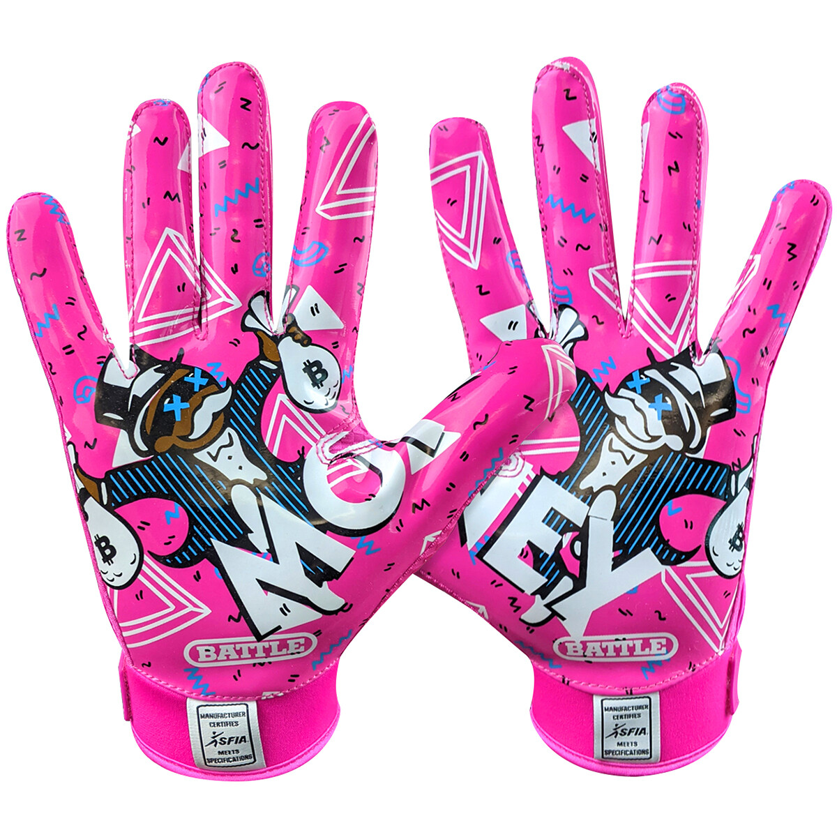 Battle Sports Money Man Adult Football Receiver Gloves