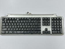 Apple Pro M7803 USB Wired Keyboard Silver Black Vintage MAC 2000 Untested Rare