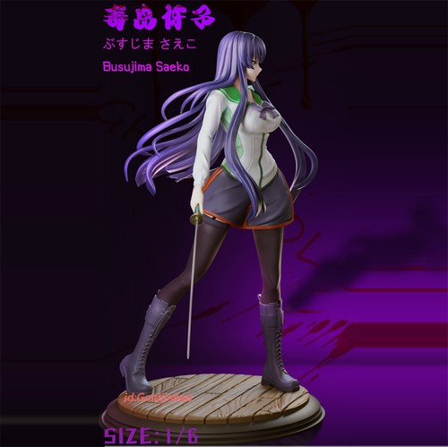 Statua Highschool of the Dead Busujima Saeko PU tè verde studi in magazzino EX - Foto 3 di 5