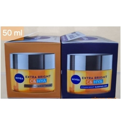 Nivea Extra Bright Serum Cream Day Night Face Vitamin C Hyaluronic Sleeping Gel - Picture 16 of 20