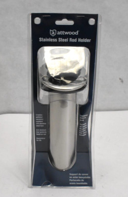 Portacanna Attwood Standard Series – 15 Gradi, Con Guarnizione E Tappo Nero – Acciaio Inox - Foto 1