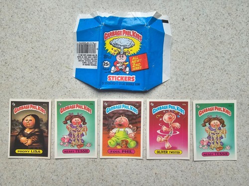 1985 Topps Garbage Pail Kids Original 2nd Series 2 OS2 Open Pack 5 Cards NM - Picture 1 of 15