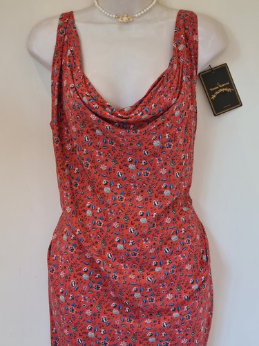 Vivienne Westwood red floral Virginia Liberty Print Dress Size 40 UK 8 - Picture 4 of 19