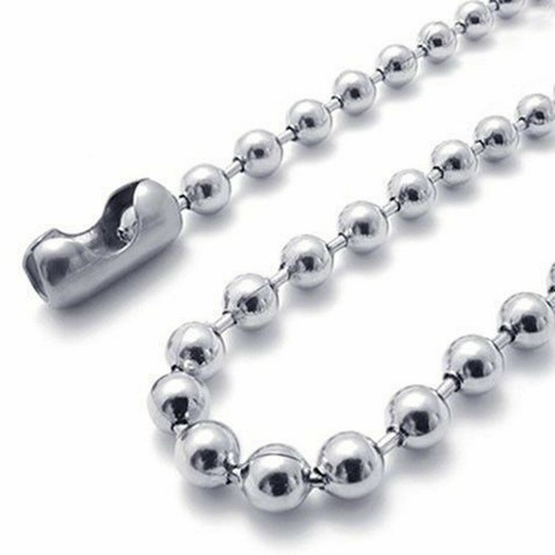 6/8/10/12mm Fashion Stainless Steel Ball Link Chain Necklace Women Mens Necklace - Picture 4 of 4