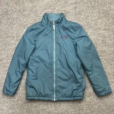 Patagonia Jacket Girls L Abalone Blue 4-in-1 Everyday Reversible Fleece Full Zip