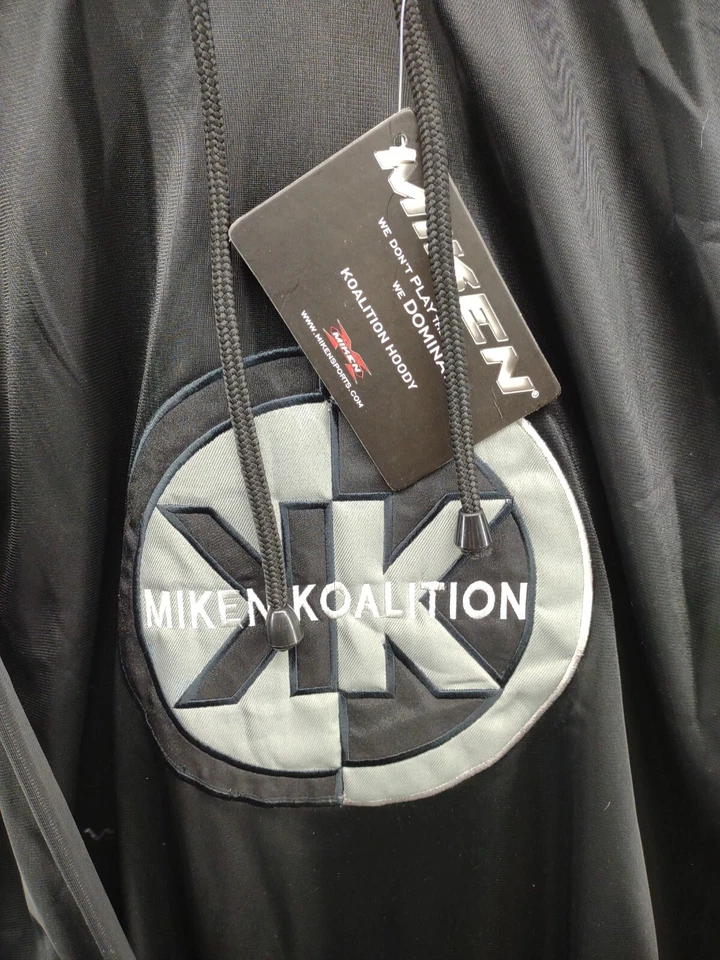 Sudadera con capucha de béisbol bordada vintage Y2K Miken Koalition talla XL NUEVA Foto 2 de 4