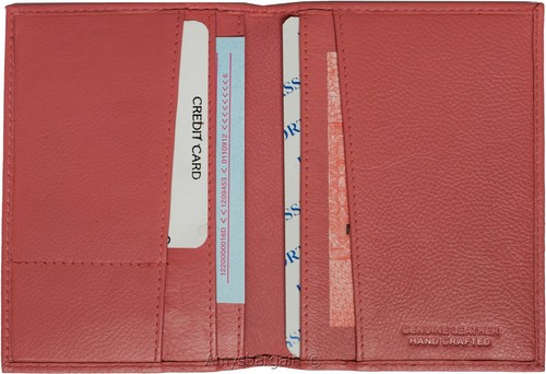 passport case new leather passport cover red wallet credit card case ID holder - Picture 10 of 12