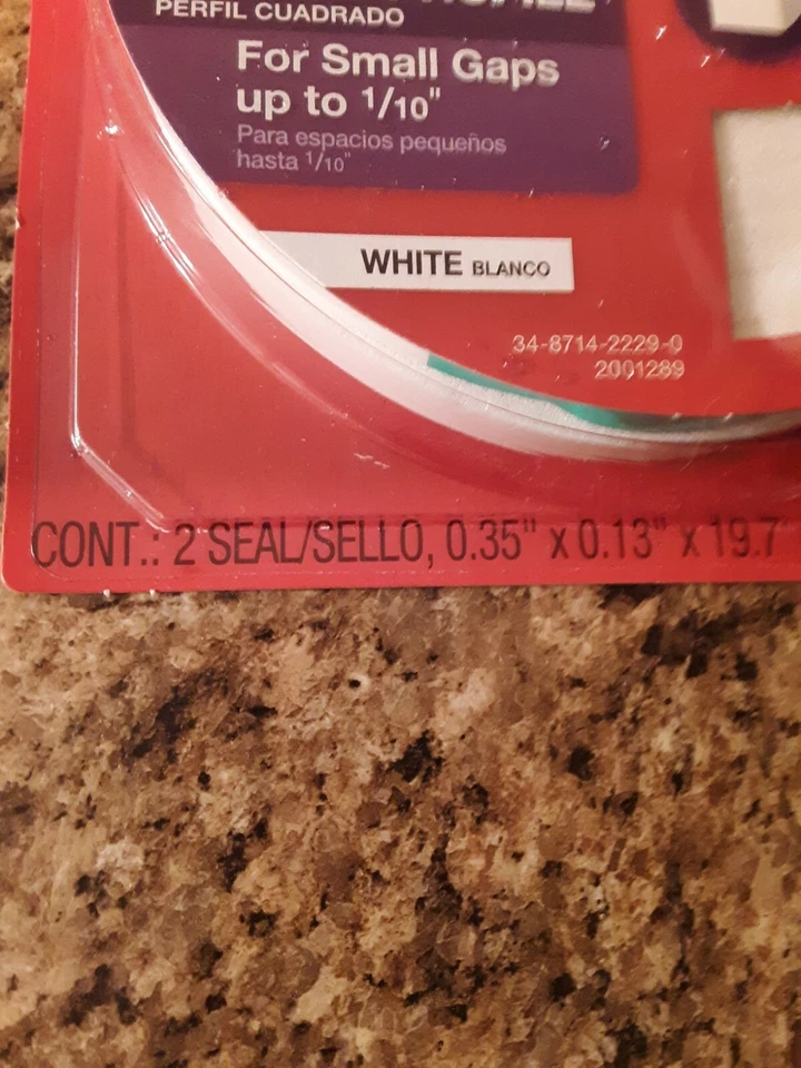  3M SELF ADHESIVE WHITE FOAM WEATHERSTRIP  SMALL GAPS  CONTAINS 2  - Image 4 of 4