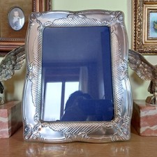 GREGGIO - Cornice Portafoto Specchio Argento 925 massiccio anni 80 x foto 18x24