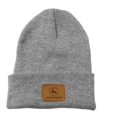 John Deere Wintermütze Beanie Für Herren – Braun, Mit Lederpatch, Warm & Bequem Aus Acryl