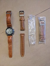 Swatch Irony Chrono Watch Dark Phoenix YCS429 - 2  Original NOS Straps Included