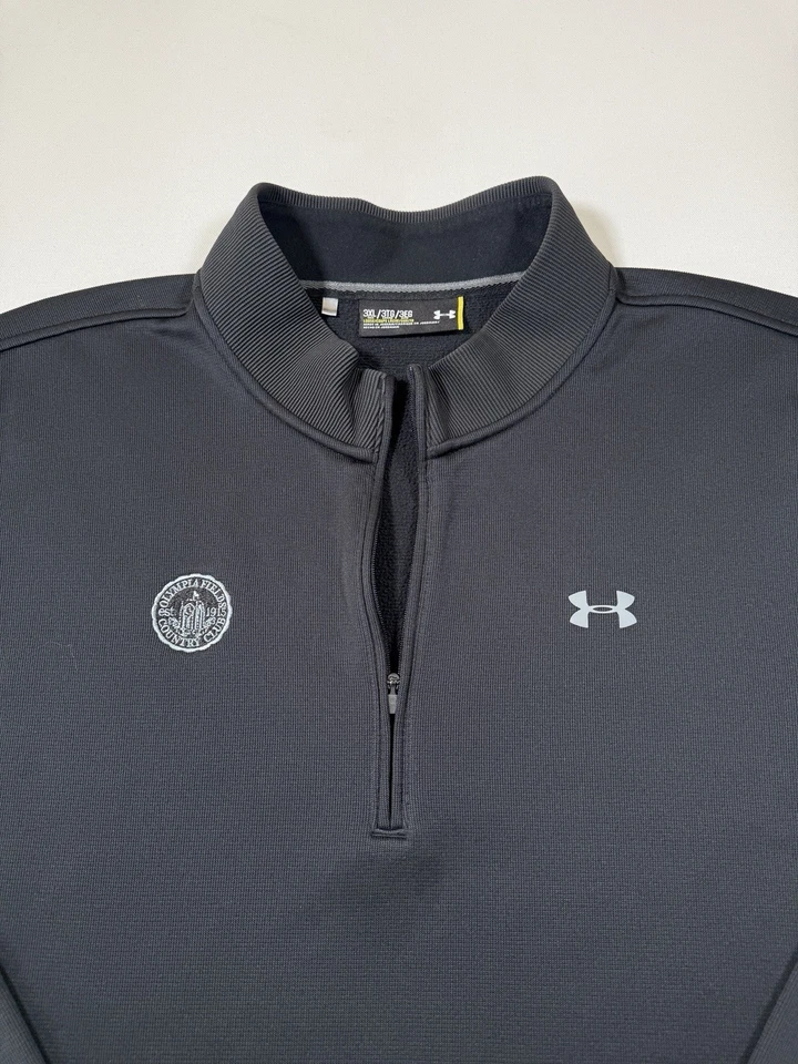 Chaqueta Under Armour Para Hombre 3XLT Alta Negra 1/4 Cremallera Olympia Fields Country Club Foto 2 de 4