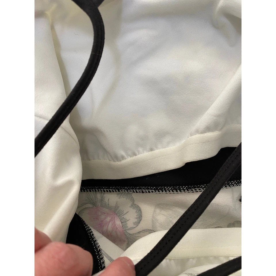 Camiseta sin mangas Soybu para mujer talla XL ajuste zen crema negro rosa floral Foto 3 de 4