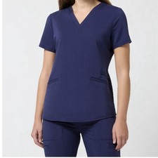 Scrubstar Womens Ultimate Stretch V-neck Scrub Top XS New with Tags Indigo Nice