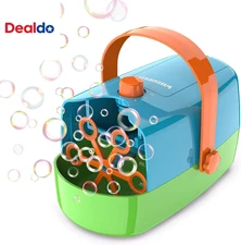 Bubble Machine, 3-In-1 Bubble Maker, Automatic Bubble Blower with 3 Bubble Wands