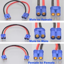 8AWG 8~40" Extension Wire EC8 Male Female RC ESC Charging Heavy Duty Ebike Cable