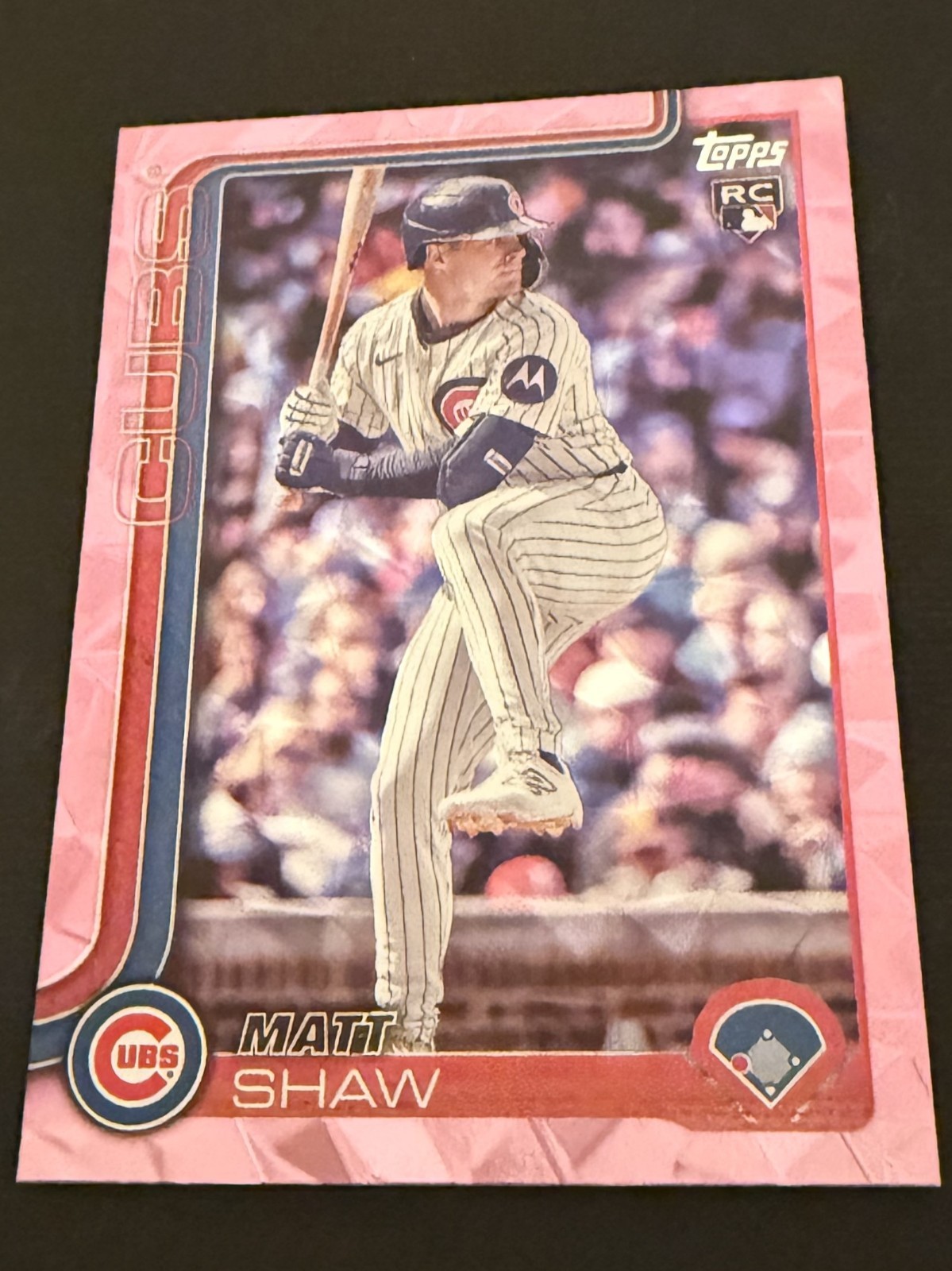 2025 Topps Update Matt Shaw Rookie Pink Diamante Card # US200