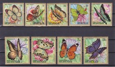BURUNDI 1968, Sc# C66-C74, CV $55, Butterflies, MH