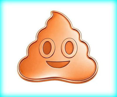 #ad 1 Troy Oz Copper quot;Poop Emojiquot; Bar .999 Fine Copper $7.95