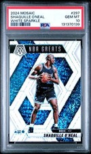 🔥🔥🔥PSA 10🔥🔥🔥2024 Mosaic White Sparkle SHAQUILLE O'NEAL pop 1 Card #297
