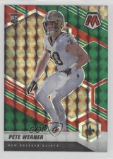 2021 Panini Mosaic Rookies Choice Red & Green Prizm Pete Werner #367 1c35