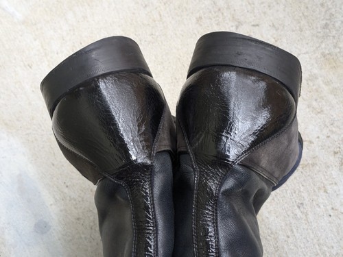 Louis Vuitton Side Zip Boots Black Gray Blue Suede Leather Men 10.5 Designer - Picture 15 of 19