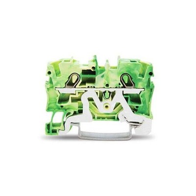 5pcs   2004-1207  2-Conductor Ground Terminal   6mm² Green-Yellow New Kd *mp