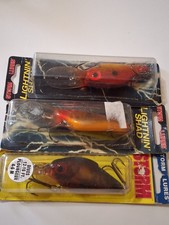 STORM LIGHTNIN' SHAD # DAL226 & 228 NOS x3 VINTAGE CRANKBAIT LURES FISHING