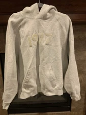 Essentials Fear Of God 1977 Hoodie Sweatshirt Pocket Gray Men’s Size XL