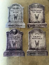 Set of 4 Wendy’s x WEDNESDAY Addams Dips Of Dreads Mystery Sauce Promo Displays